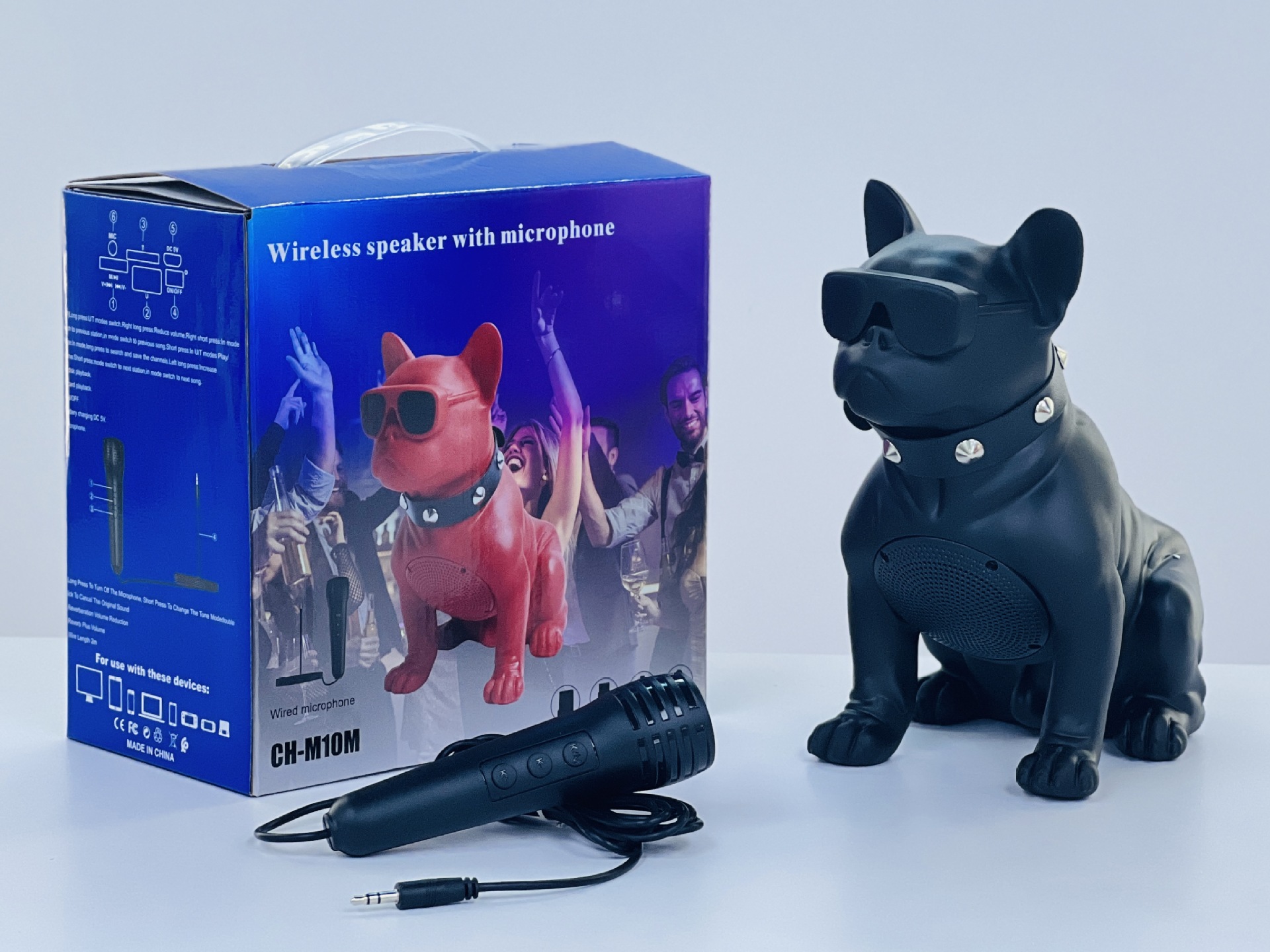 CH-M11M ポータブルBluetoothスピーカー カラフルLEDライト付き
