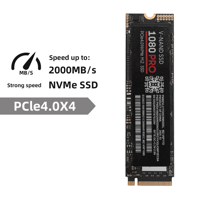 NVMe M.2 SSD High Speed Internal Solid State Driver 1080 Pro-grade 4TB Expandable Upgrade for Laptop Desktop