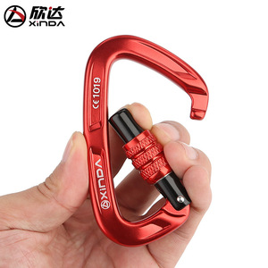 Xinda D-Type Carabiner Aluminum Alloy 2500kg Load Capacity For Climbing Safety Equipment - Product Image 5