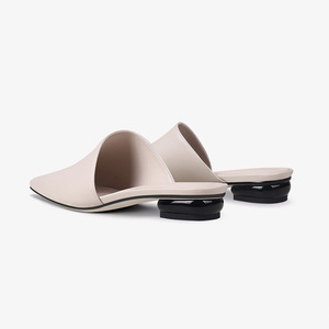 Chaussures mules pour femmes XINZI RAIN, design personnalisé, bout pointu, cuir confortable, talon bas de 2 cm, <span class=keywords><strong>sandales</strong></span> plates pour femmes - Product Image 3