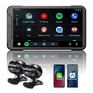Xách tay IP67 DVR 5 inch Carplay Android Auto HD IPS màn hình xe máy GPS navigation không dây TPMS - Product Image 1