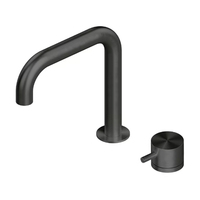 ZY-B832L robinet de lavabo en acier inoxydable brossé à 2 trous monté sur le pont 360 degrés pivotant mitigeur d'eau chaude et froide