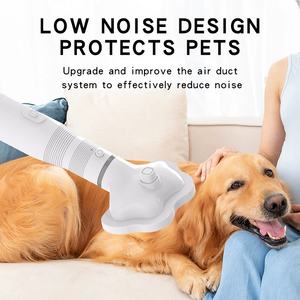 مجفف شعر محمول جديد للحيوانات الأليفة مع مشط 3 في 1 لإزالة الشعر وتدليك القطط والكلاب وتجفيفها، قابل للشحن وصديق للبيئة - Product Image 3