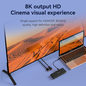 12 trong 1 USB C Multiport <span class=keywords><strong>Adapter</strong></span> USB C HUB Docking Station <span class=keywords><strong>DisplayPort</strong></span> 1.4 với 8K 30Hz 4K 60Hz HDTV Gigabit Ethernet cho <span class=keywords><strong>Mac</strong></span> - Product Image 5