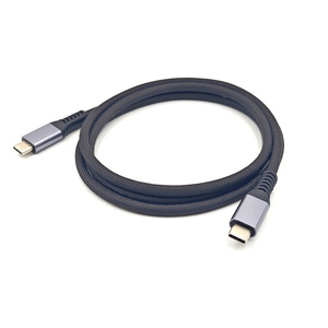 Chất lượng cao tùy chỉnh USB 4.0 U4 Loại C Cáp truyền dữ liệu nhanh 6A sạc nhanh 1m/1.5M nylon/PVC Áo khoác bện - Product Image 3