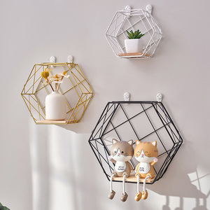 Estante de maceta decorativo de metal al por mayor estante de almacenamiento decorativo de hierro sin perforaciones adecuado para estante de dormitorio de sala de estar familiar - Product Image 5