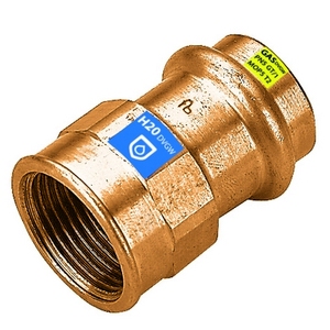 Conector de Tubería de Cobre de 22 x 1 Pulgada para Agua y Gas, Tipo Press-On, para Plomería - Product Image 1