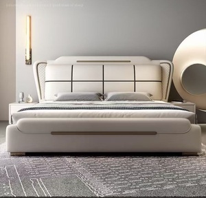 Sofá <span class=keywords><strong>Cama</strong></span> <span class=keywords><strong>Doble</strong></span> de Lujo Moderno en Negro para Bodas, con Tapicería Suave de Alta Gama en Microfibra de Cuero y Estructura de Madera, <span class=keywords><strong>Precio</strong></span> al por Mayor - Product Image 2