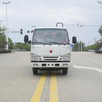 Camion à ordures diesel de compacteur de transmission manuelle d'ISUZU 4x2 nouvel état utilisé de 5.3 mètres cubes pour l'assainissement de construction