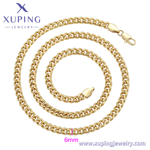 XUPING Gioielli Collana Unisex da Uomo Trendy Semplice in Rame Ecologico Placcato <span class=keywords><strong>Oro</strong></span> 14K 60CM - Vendita all'Ingrosso - Product Image 2
