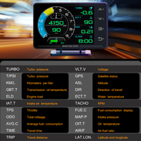 Actualización de pantalla LCD XS GPS + OBD2 Escáner Diagnóstico de coche Medidor automático Head up Display