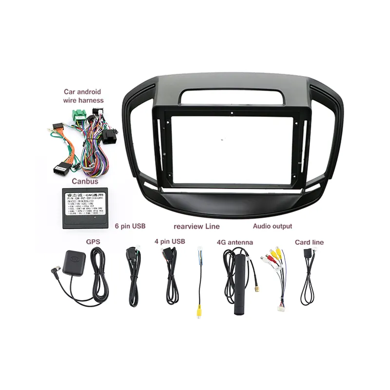 Painel de navegação de áudio para carro aijia, android dvd para 2014 + moldura de fascia de rádio estéreo de carro de 9 polegadas
