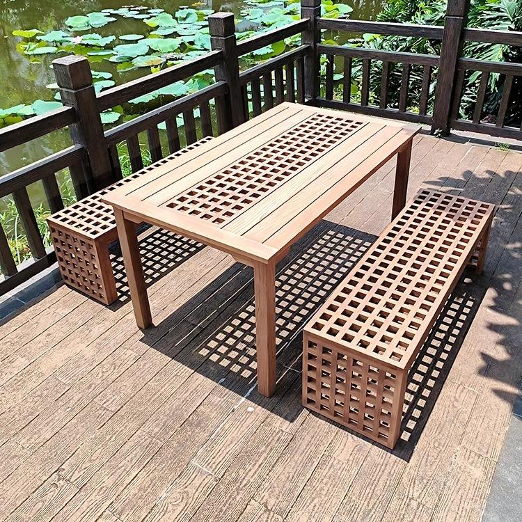 ชุดโต๊ะและเก้าอี้ไม้สักพม่า 3