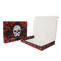 Boîte d'expédition postale en carton ondulé noir avec impression de logo personnalisée pour les petites entreprises