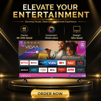 TV LED Smart TV 43 Inci 4K UHD Google TV Dolby Vision WiFi Bluetooth untuk Keluarga dan Hotel