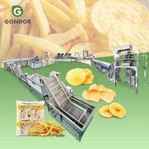 Planta de Procesamiento de Papas Fritas Congeladas, Semiautomática, Línea de Producción de Máquinas para Hacer Papas Fritas - Product Image 1
