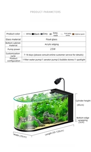 Nano Glazen Kogeldoos Zeevis <span class=keywords><strong>Aquarium</strong></span> Luxe Transparante Duurzame Kleine Tank Voor Woonkamer Slaapkamer Bureaublad - Product Image 6