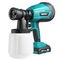 Pistolet pulvérisateur sans fil Liangye Power Tools ZSG777-1 pour peinture de clôture, portable, sans air, avec gobelet de 1000 ml et débit variable
