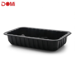 Respetuoso del medio ambiente de plástico de embalaje de la ampolla de los PP negro bandeja de comida para la carne - Product Image 4