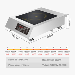 Table de cuisson à <span class=keywords><strong>induction</strong></span> multifonctionnelle commerciale et domestique 3500W 220V haute puissance avec certificat CE - Product Image 2