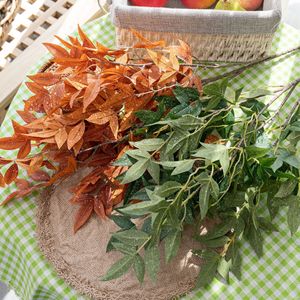 23 Hojas de <span class=keywords><strong>Nandina</strong></span> Escarchada, Flores Artificiales al por Mayor, Follaje Realista para Ramos de Boda, Decoración del Hogar y Jardín, Relleno de Jarrones - Product Image 4