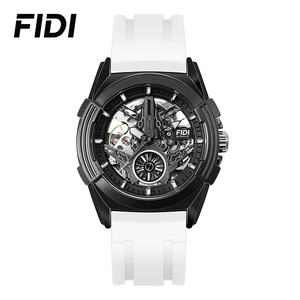 FIDI Men <b>Automatic</b> Mechanical Man <b>Watch</b> Hollow Skeleton Dial Silicone Strap Sport Casual Waterproof <b>Custom</b> <b>logo</b> Wristwatch - Product Image 3