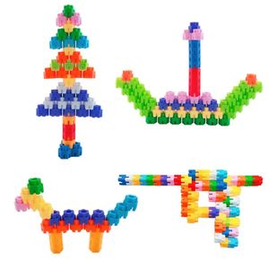Bloques de construcción para niños, juguetes de plástico, rompecabezas de 3 a 13 años, bloques de construcción hexagonales para niñas y niños - Product Image 2