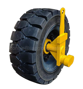 त्वरित हटाने योग्य रियर रबर कैस्टर व्हील सेट स्टील हब रिम और स्पिंडल के लिए स्पिंडल - Product Image 4