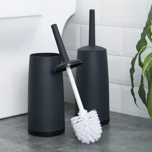 Silicone Long Handle Eco-Friendly Toilet Cleaning <b>Brush</b> with Standing Base Plastic Handle Household Bathroom Cleaning Tool - Product Image 1