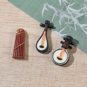 Figurines d'instruments de musique chinois traditionnels en résine, Pipa Guqin miniature, artisanat, décoration de la maison, sculpture artistique - Product Image 4