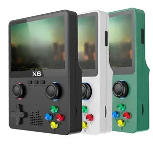 X6便携式复古控制台模拟模块3.5英寸Ips高清屏幕迷你手持游戏玩家3D操纵杆内置10000 + 游戏