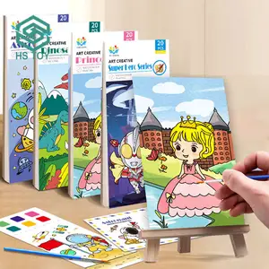 HS Graffiti Notepad Doodle Kids Tendência Aprendizagem Toy 2023 Magic Water Paint Color Book Com 20 Page