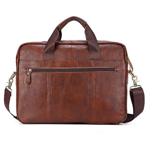 Sac messager vintage en cuir véritable pour ordinateur portable, idéal pour les voyages d'affaires et l'université - Product Image 2