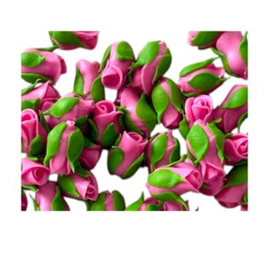 Miniature <b>Clay</b> Rosebuds For <b>Crafts</b> And Jewelry Handmade Thai Flowers 1.5 Cm Perfectly Crafted In Miniature Form These Flowers - Product Image 4