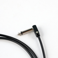 Connecteur sans soudure 6,35 mm (1/4 pouce) en L à angle droit TS 6,35 mm pour guitare