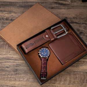Alta calidad <span class=keywords><strong>cumpleaños</strong></span> padre regalo negocio Pu cartera regalo reloj monedero cinturón conjunto <span class=keywords><strong>de</strong></span> tres piezas caja <span class=keywords><strong>de</strong></span> regalo personalizado hombres reloj conjunto <span class=keywords><strong>para</strong></span> hombres - Product Image 4