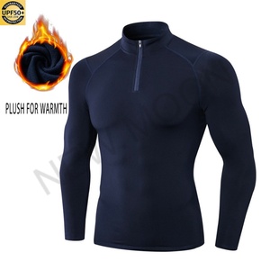 Sweat-shirt à demi-zip personnalisable, protection solaire, manches longues, vêtements de sport pour hommes, entraînement en plein air - Product Image 2