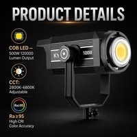 Lumière vidéo LED professionnelle 6e génération 300W bicolore COB pour photographie, éclairage d'appoint pour studio, streaming YouTube TikTok