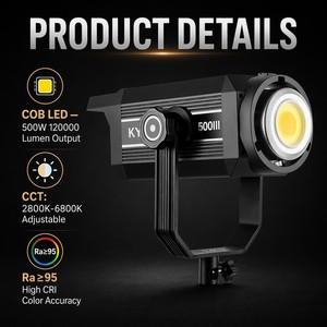 Luz de Video LED Profesional de 6.ª Generación, 300W, Bicolor, COB, para Fotografía, Iluminación de Estudio, Transmisión en Vivo, YouTube, <span class=keywords><strong>TikTok</strong></span> - Product Image 5
