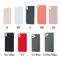 Coque Arrière en Verre pour iPhone 8 8 Plus X XR XS Max 11 Pro Max 12 13 14 15 Pro Max, Remplacement de Verre Arrière à Grande Ouverture