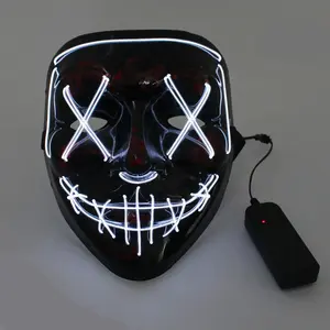Maschera per feste al Neon Guangdong di vendita calda LED Rave Mask Halloween