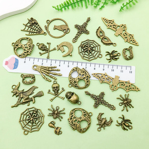 Halloween Pendant Mixed Pack 51pcs Alloy DIY Jewelry Antique Bronze Themed Charms For Creative <b>Accessories</b> - Product Image 4
