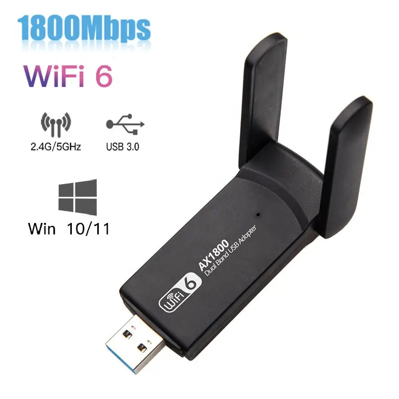 USB Wi-Fi адаптер для ПК AX1800 WiFi 6 адаптер 5 ГГц 2,4 ГГц USB 3,0 WiFi dongle MT7921 беспроводная сетевая карта для компьютера