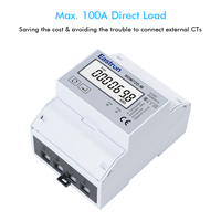 Medidor de Electricidad Inteligente Trifásico SDM72D-M con Pantalla LCD Digital y Modbus RTU RS485
