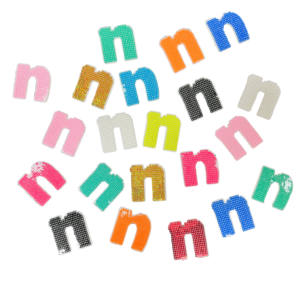 Listo Stock Lentejuelas bordadas 26 letras en inglés Estilo Parches de tela Hierro-en accesorios decorativos para ropa Apliques - Product Image 2