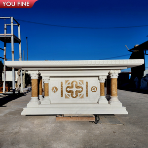 Tay chạm khắc đá tự nhiên Tôn Giáo trang trí cổ điển Nhà thờ bằng đá cẩm thạch bàn thờ - Product Image 5