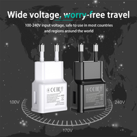 Cargador de Pared USB Rápido de 10w con Enchufe Estadounidense Original y Cable, 5v 2a QC3.0, Carga Rápida para S8 S6