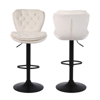 Best-seller Tabouret de bar lounge en velours de luxe chaise réglable en tissu pour salle à manger et hôtel Mobilier de maison design pop