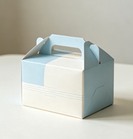 Boîtes pliables colorées pour cadeaux artisanaux, bonbons de mariage, emballage de gâteaux d'anniversaire, desserts, pâtisseries, avec poignées