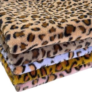 100% Polyester fausse fourrure de lapin imprimé léopard 10mm 500g imprimé Animal cheveux de lapin pour peluche peluche jouet Animal - Product Image 2